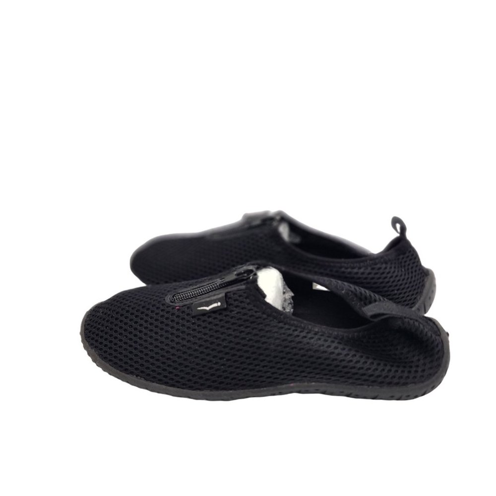 Wave Runner Mesh Water Shoes Black Zip  Womens Size 8